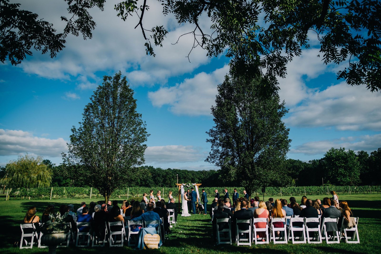 Ceremony area at Vineyard venue in South Jersey. Vineyard Estates