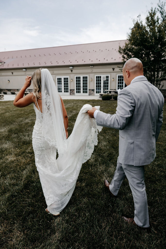12-Month Wedding Planning Timeline - Bride and Groom outdoors at Vineyard estates at Valenzano's Winery
